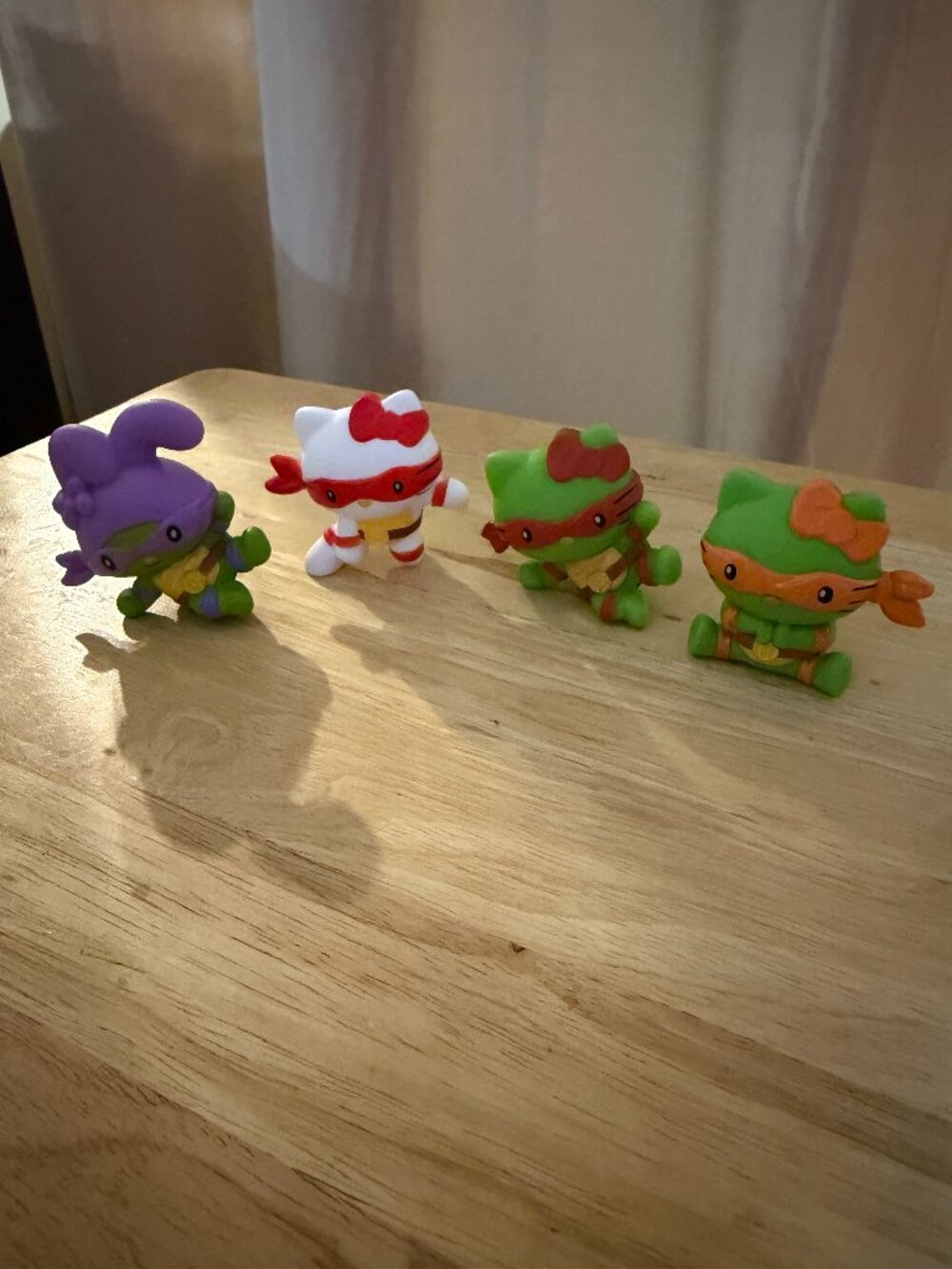 Hello Kitty Ninja Turtles Figures Set of 4